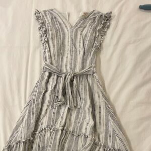 Chelsea & Violet White Blouse with Black Stitching